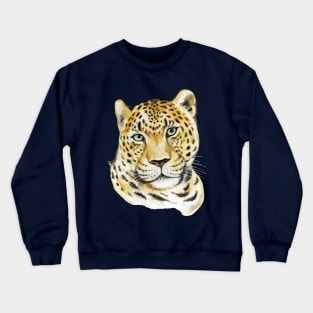 leopard watercolor hand drawn Crewneck Sweatshirt